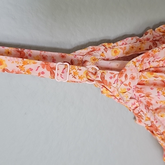 Old Navy 4X Spring Sweet Twee orange floral ruffle trim tank - Picture 7 of 9